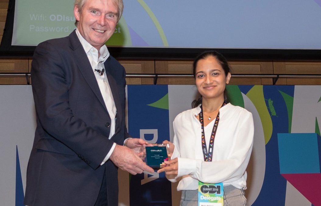 Outstanding Data Pitch participants receive awards from Sir Nigel Shadbolt